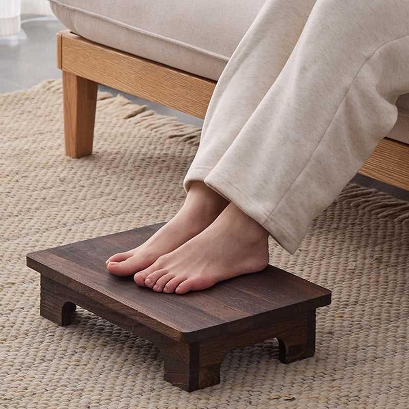 Traditional Japanese Rectangular Paulownia Wood Coffee Table For Living Room
