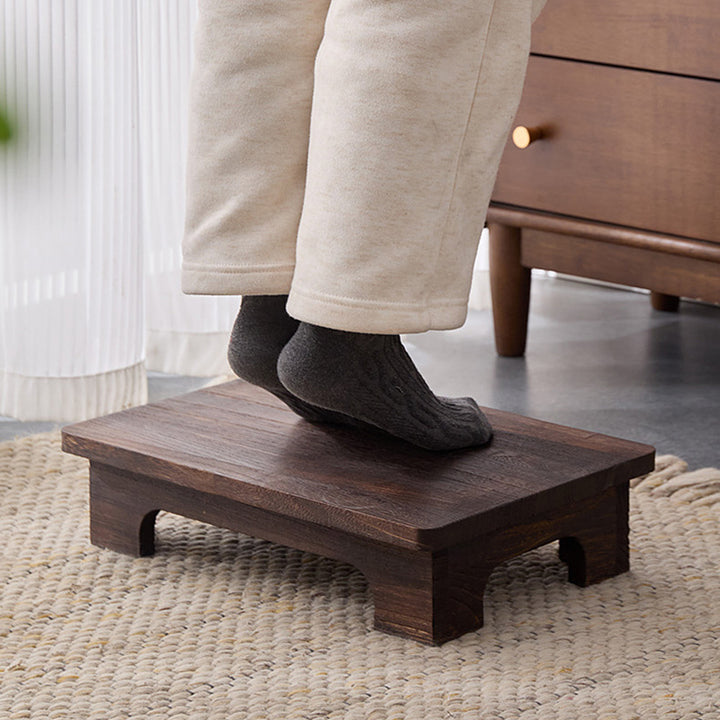 Traditional Japanese Rectangular Paulownia Wood Coffee Table For Living Room