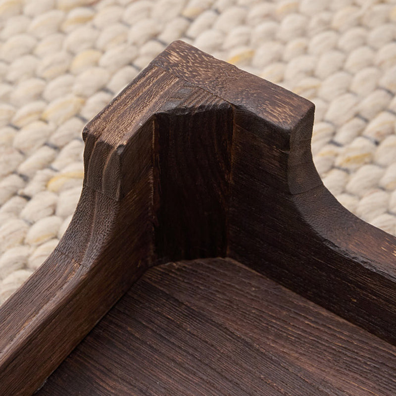 Traditional Japanese Rectangular Paulownia Wood Coffee Table For Living Room