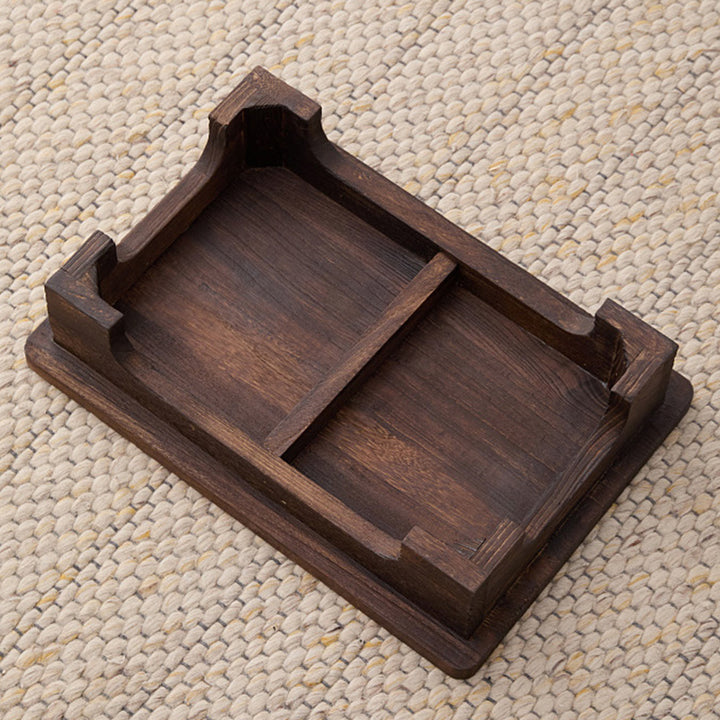Traditional Japanese Rectangular Paulownia Wood Coffee Table For Living Room