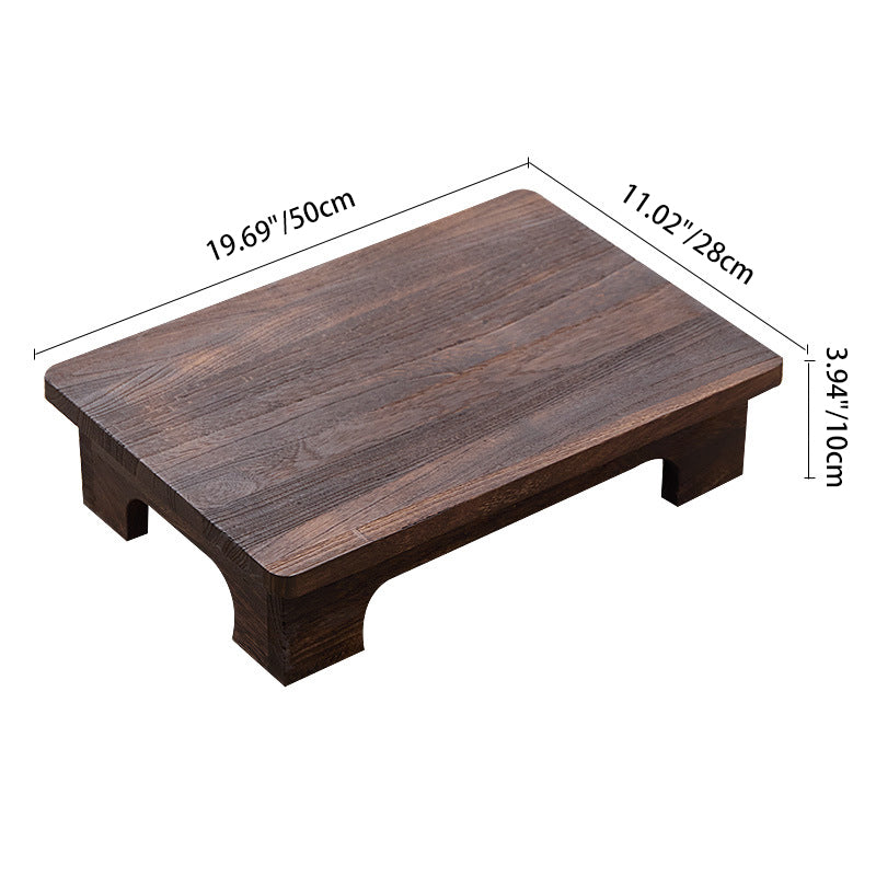Traditional Japanese Rectangular Paulownia Wood Coffee Table For Living Room