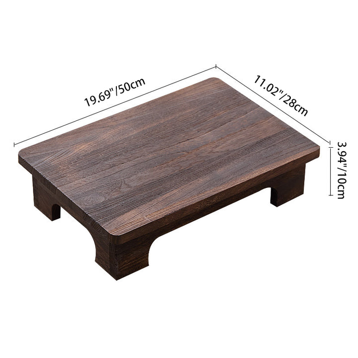 Traditional Japanese Rectangular Paulownia Wood Coffee Table For Living Room