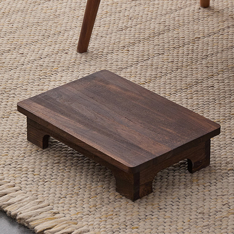 Traditional Japanese Rectangular Paulownia Wood Coffee Table For Living Room