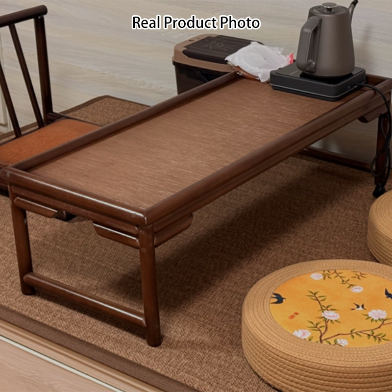 Traditional Japanese Rectangular Bamboo Coffee Table For Living Room