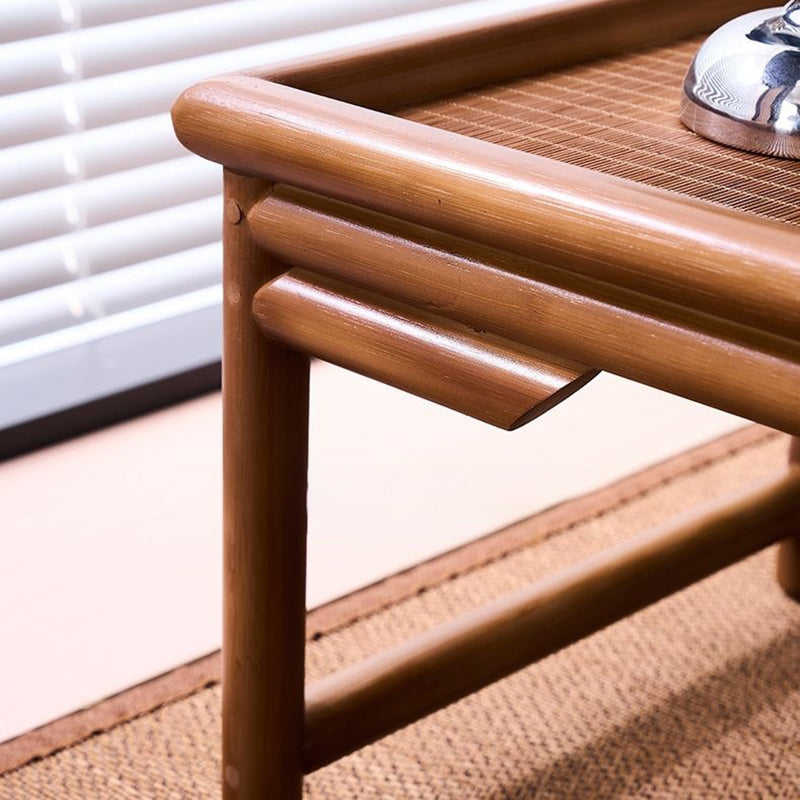 Traditional Japanese Rectangular Bamboo Coffee Table For Living Room