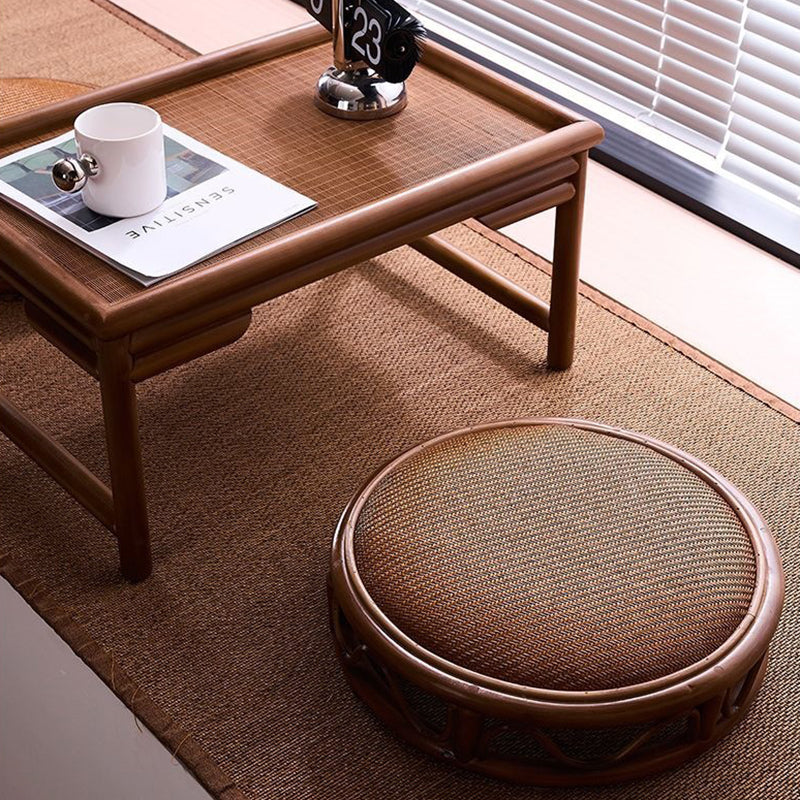 Traditional Japanese Rectangular Bamboo Coffee Table For Living Room