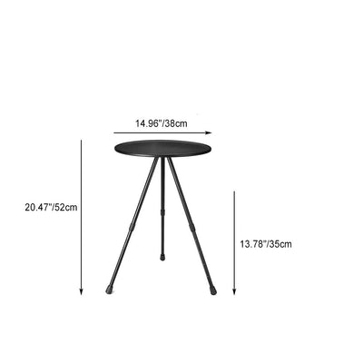 Table basse d'extérieur en aluminium à trépied rond de simplicité moderne pour l'extérieur 