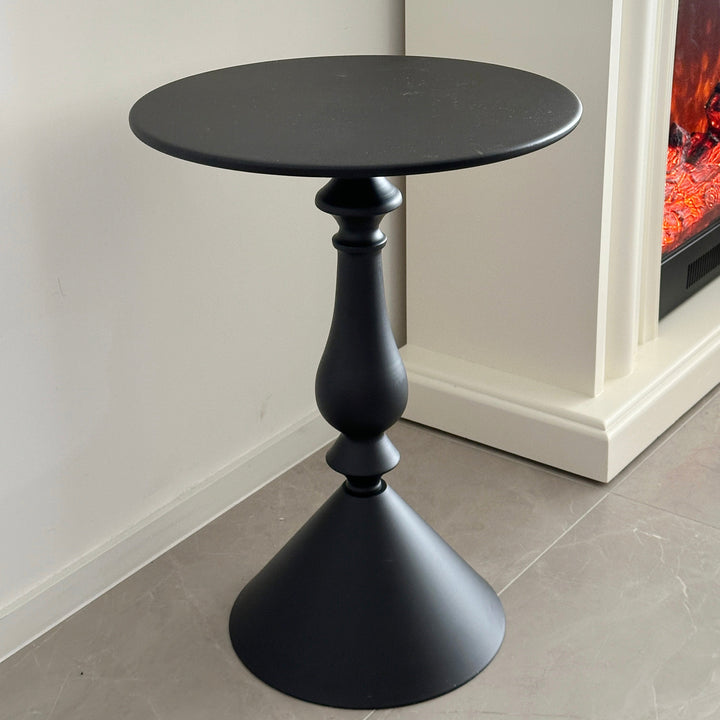 Zeitgenössischer nordischer runder Kerzenhalter-Form-Basis-Kohlenstoffstahl-Couchtisch für das Wohnzimmer 