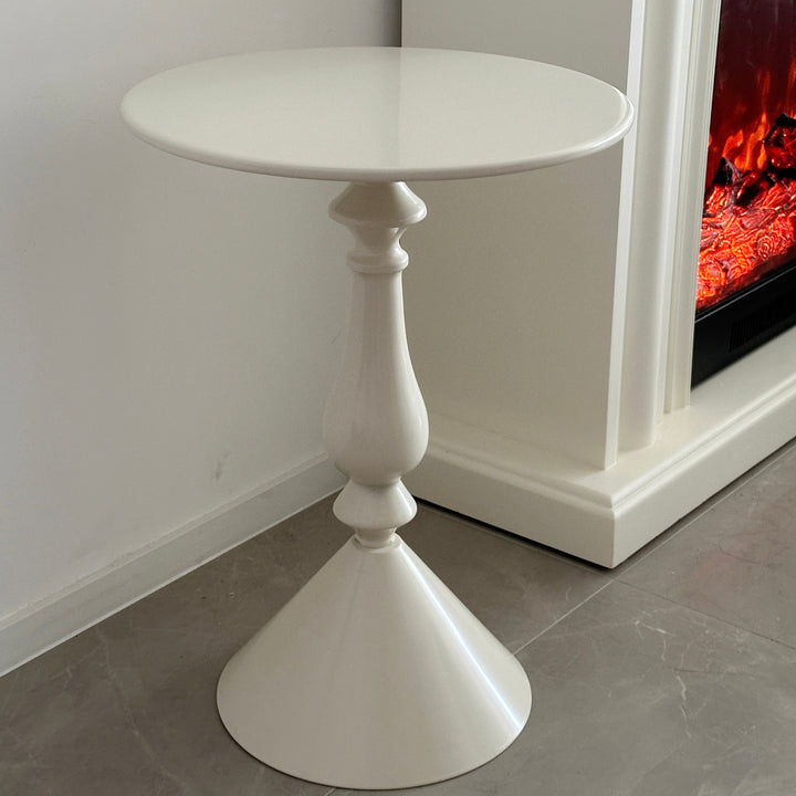 Zeitgenössischer nordischer runder Kerzenhalter-Form-Basis-Kohlenstoffstahl-Couchtisch für das Wohnzimmer 