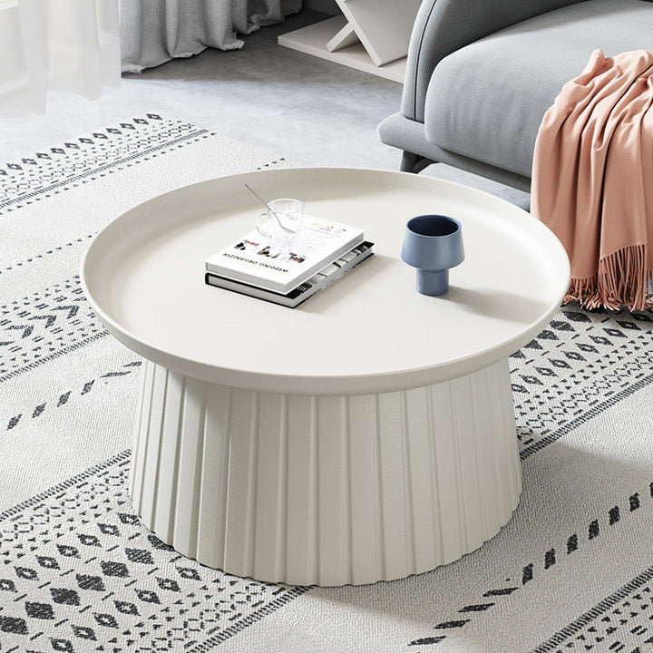 Modern Minimalist Round Tray Cylinder PP Plastic Coffee Table For Living Room