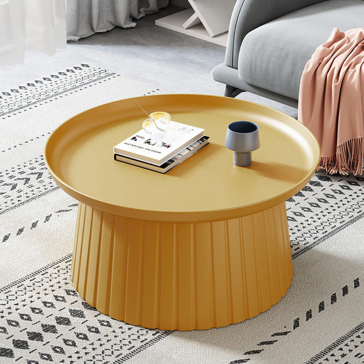 Modern Minimalist Round Tray Cylinder PP Plastic Coffee Table For Living Room