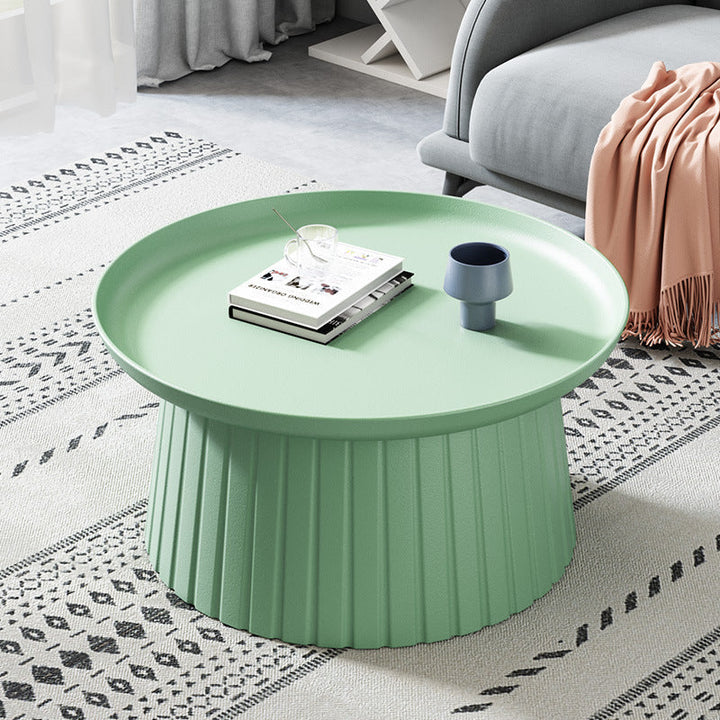 Modern Minimalist Round Tray Cylinder PP Plastic Coffee Table For Living Room