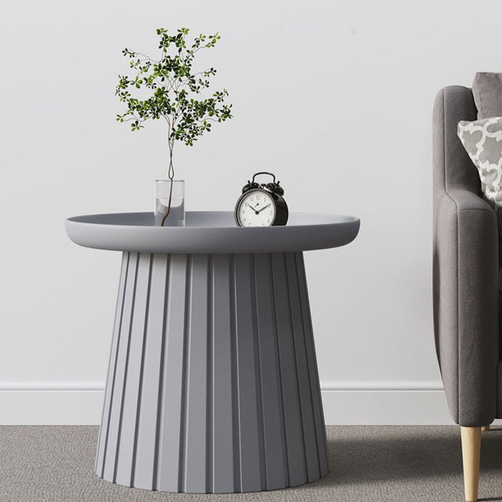 Modern Minimalist Round Tray Cylinder PP Plastic Coffee Table For Living Room