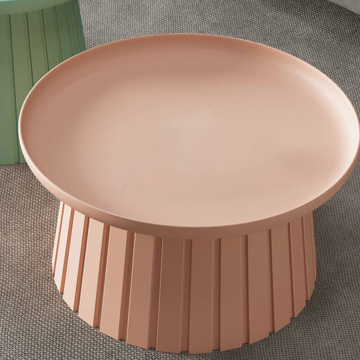 Modern Minimalist Round Tray Cylinder PP Plastic Coffee Table For Living Room