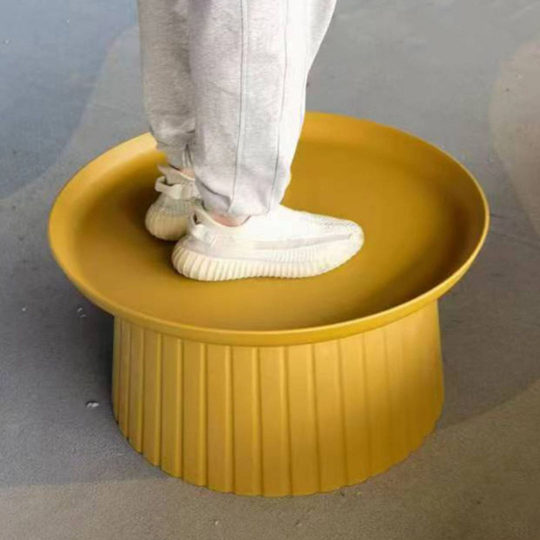 Modern Minimalist Round Tray Cylinder PP Plastic Coffee Table For Living Room