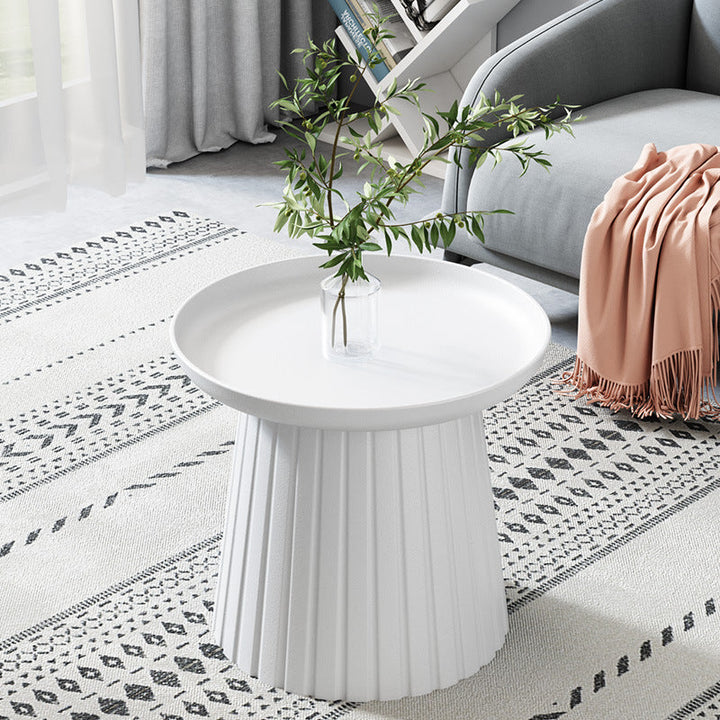 Modern Minimalist Round Tray Cylinder PP Plastic Coffee Table For Living Room