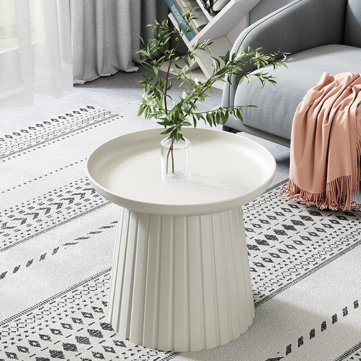 Modern Minimalist Round Tray Cylinder PP Plastic Coffee Table For Living Room