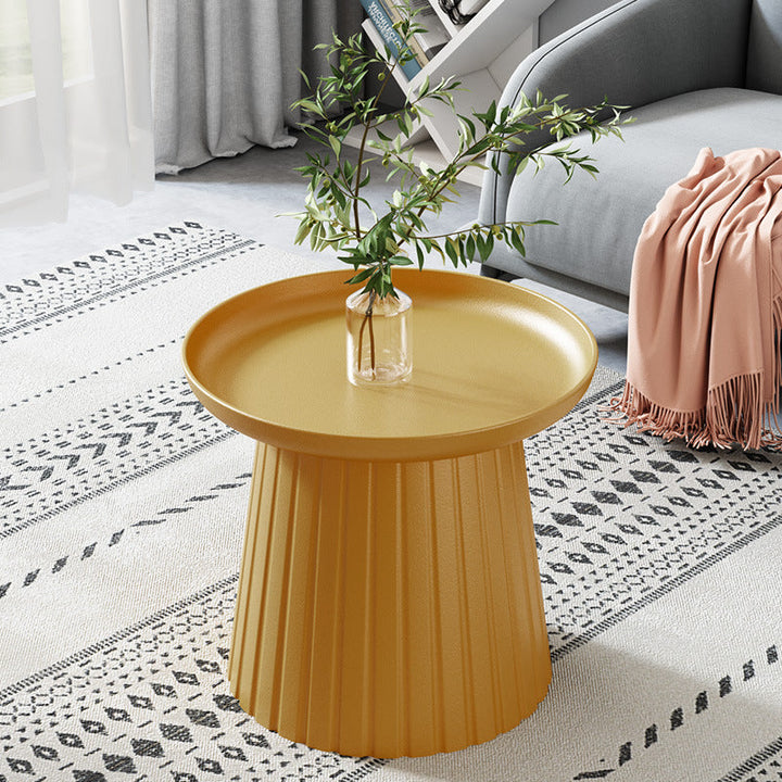 Modern Minimalist Round Tray Cylinder PP Plastic Coffee Table For Living Room