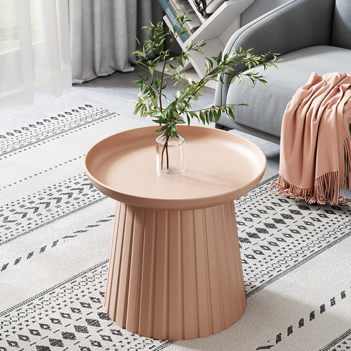 Modern Minimalist Round Tray Cylinder PP Plastic Coffee Table For Living Room