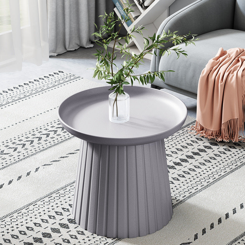 Modern Minimalist Round Tray Cylinder PP Plastic Coffee Table For Living Room