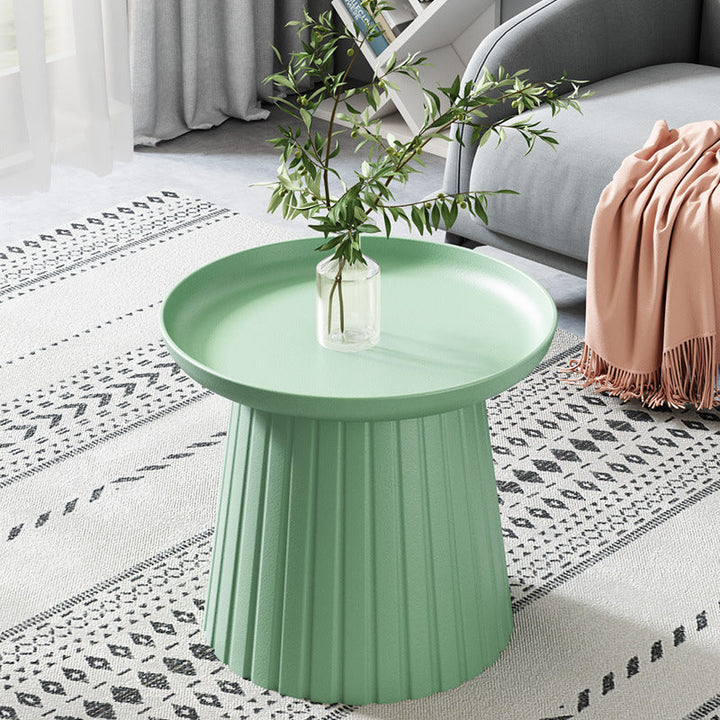 Modern Minimalist Round Tray Cylinder PP Plastic Coffee Table For Living Room