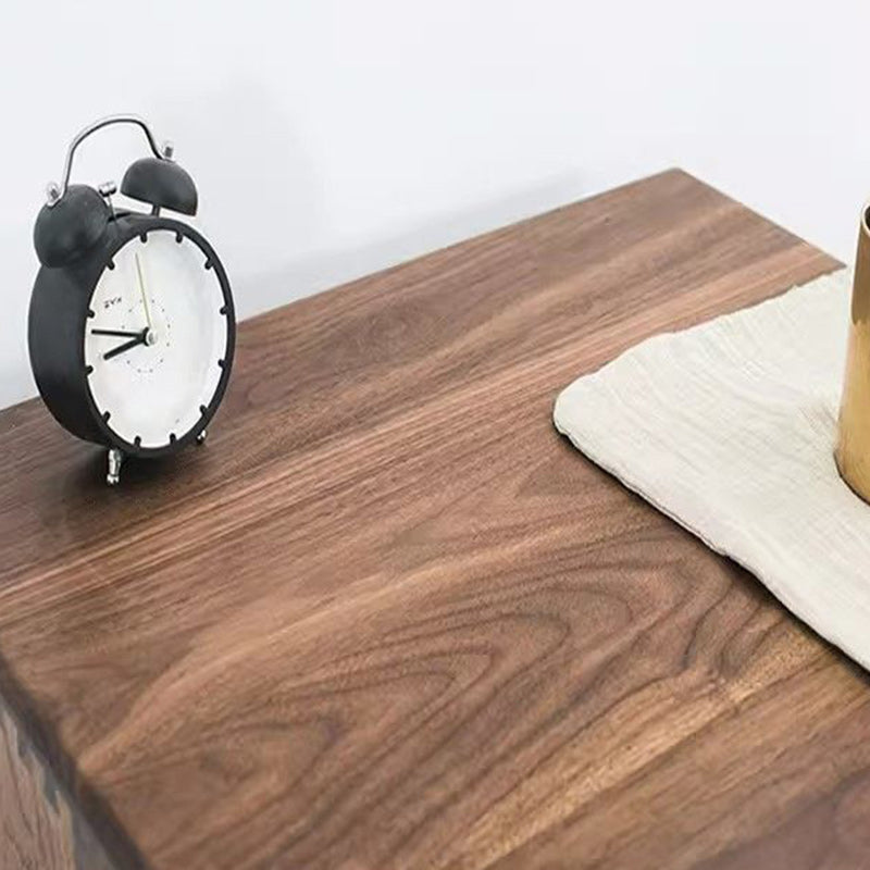 Table de nuit rectangulaire en bois nordique contemporain à 1 tiroir pour chambre 