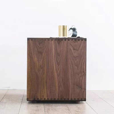 Table de nuit rectangulaire en bois nordique contemporain à 1 tiroir pour chambre 