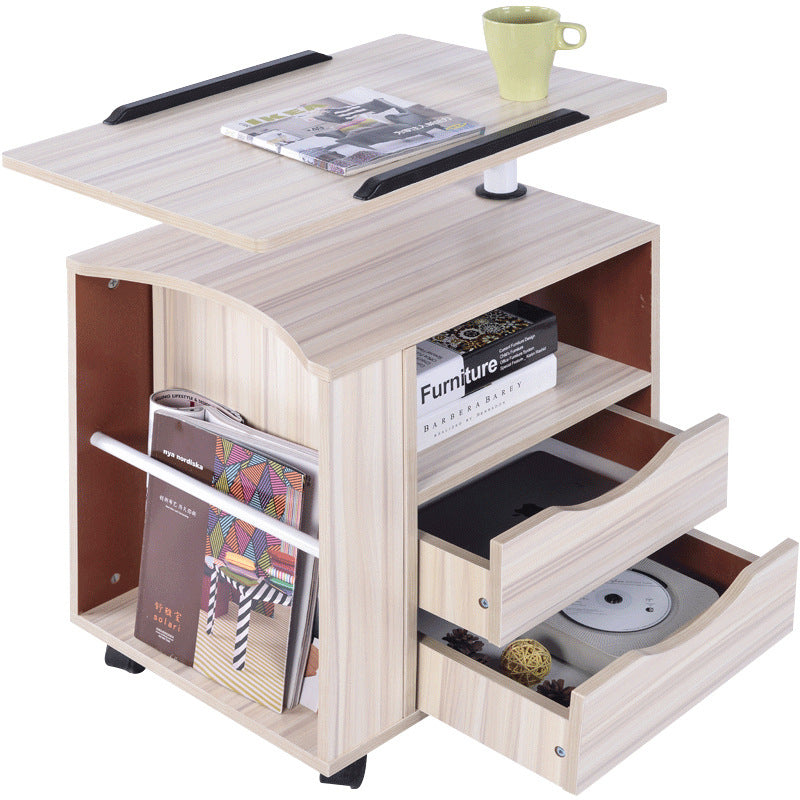 Table de nuit rectangulaire en acier au carbone amovible minimaliste moderne avec panneau de densité, 2 tiroirs, 1 armoire pour chambre à coucher 