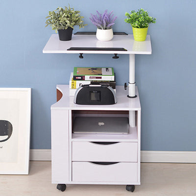 Table de nuit rectangulaire en acier au carbone amovible minimaliste moderne avec panneau de densité, 2 tiroirs, 1 armoire pour chambre à coucher 