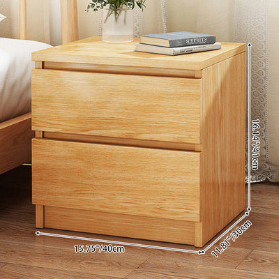 Table de nuit rectangulaire minimaliste moderne à faux panneaux avec 2 tiroirs pour chambre 