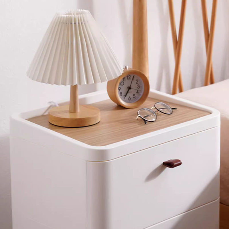 Table de chevet moderne minimaliste rectangulaire en bois massif PP avec 2/3/4/5 tiroirs pour chambre à coucher 