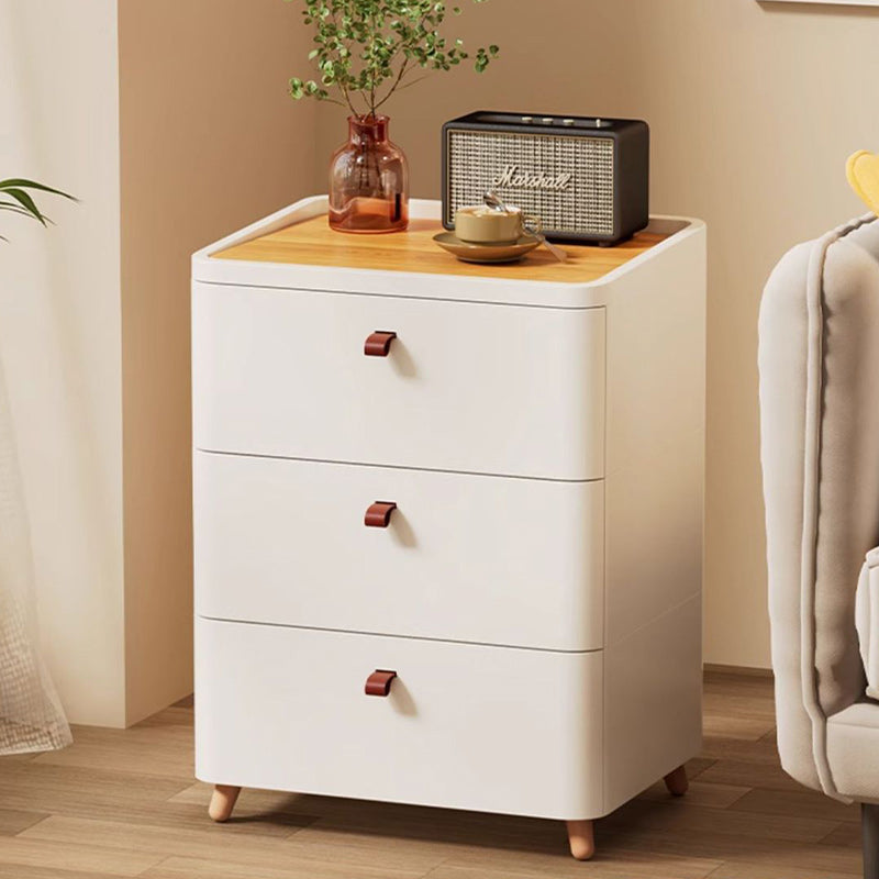 Table de chevet moderne minimaliste rectangulaire en bois massif PP avec 2/3/4/5 tiroirs pour chambre à coucher 