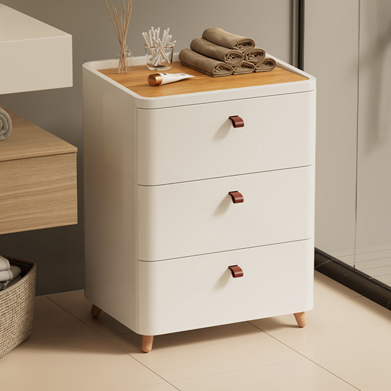 Table de chevet moderne minimaliste rectangulaire en bois massif PP avec 2/3/4/5 tiroirs pour chambre à coucher 