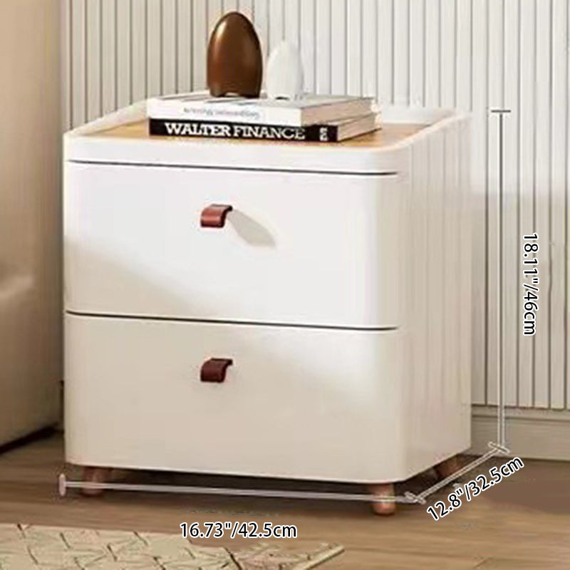 Table de chevet moderne minimaliste rectangulaire en bois massif PP avec 2/3/4/5 tiroirs pour chambre à coucher 