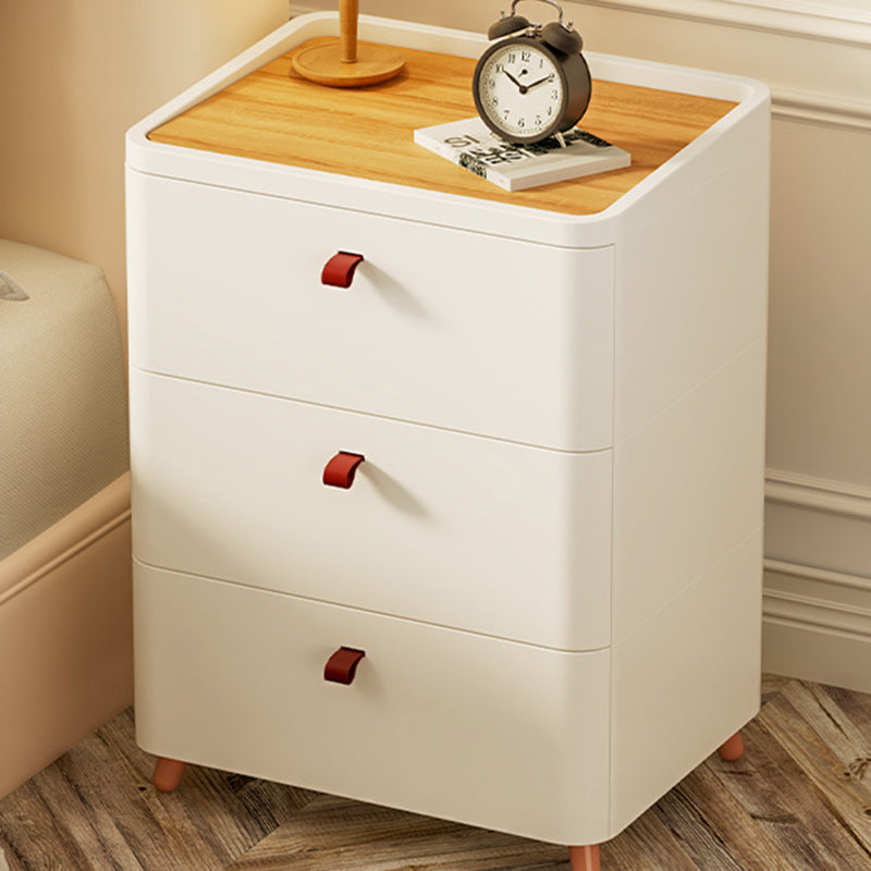 Table de chevet moderne minimaliste rectangulaire en bois massif PP avec 2/3/4/5 tiroirs pour chambre à coucher 