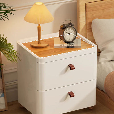 Table de chevet moderne minimaliste rectangulaire en bois massif PP avec 2/3/4/5 tiroirs pour chambre à coucher 