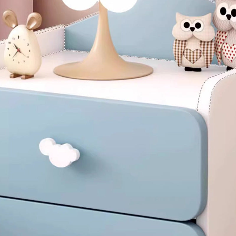 Table de nuit rectangulaire pour enfants créatifs contemporains avec faux panneau 1/2 tiroir pour chambre 