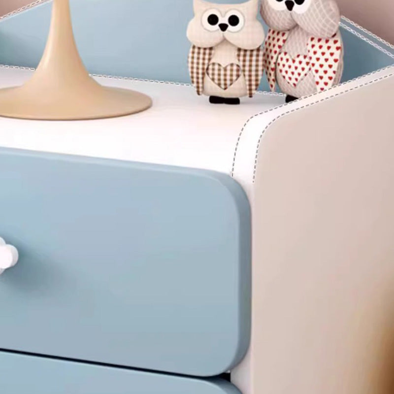 Table de nuit rectangulaire pour enfants créatifs contemporains avec faux panneau 1/2 tiroir pour chambre 