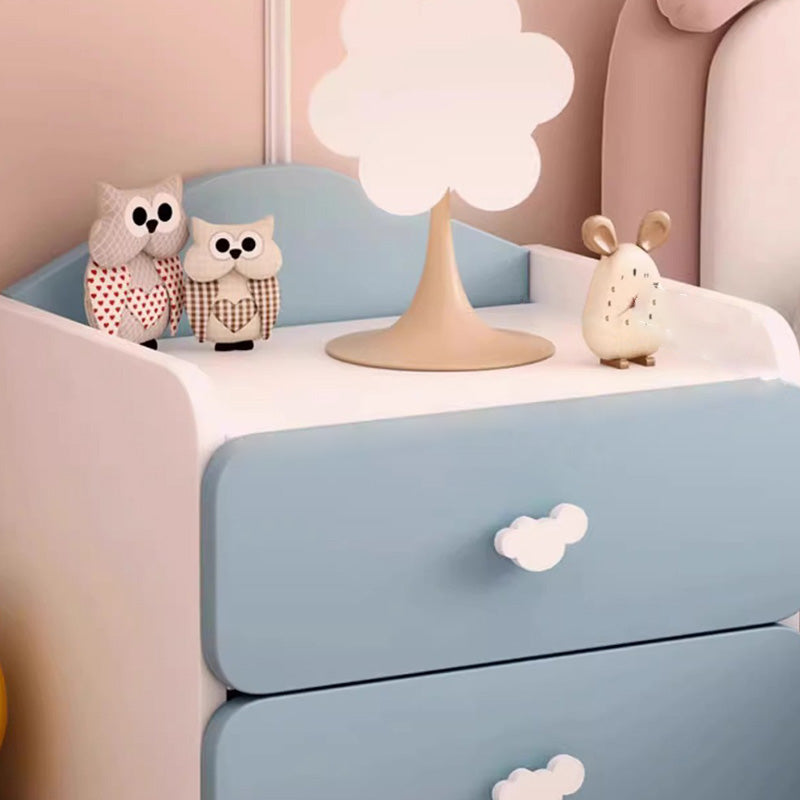 Table de nuit rectangulaire pour enfants créatifs contemporains avec faux panneau 1/2 tiroir pour chambre 