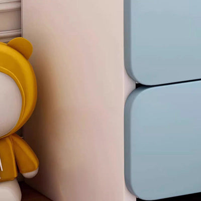 Table de nuit rectangulaire pour enfants créatifs contemporains avec faux panneau 1/2 tiroir pour chambre 