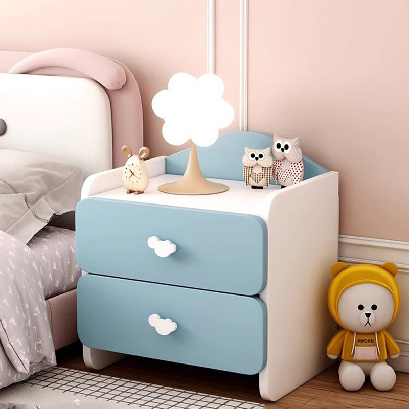 Table de nuit rectangulaire pour enfants créatifs contemporains avec faux panneau 1/2 tiroir pour chambre 