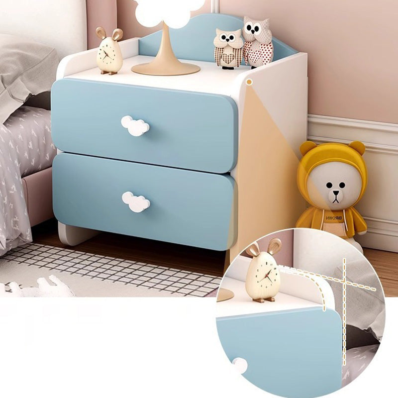 Table de nuit rectangulaire pour enfants créatifs contemporains avec faux panneau 1/2 tiroir pour chambre 