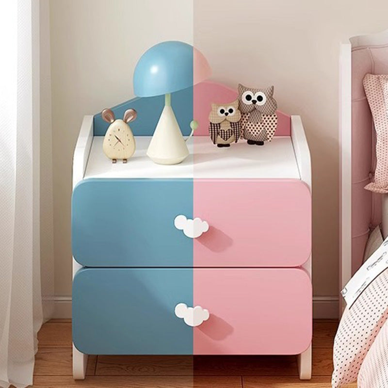 Table de nuit rectangulaire pour enfants créatifs contemporains avec faux panneau 1/2 tiroir pour chambre 
