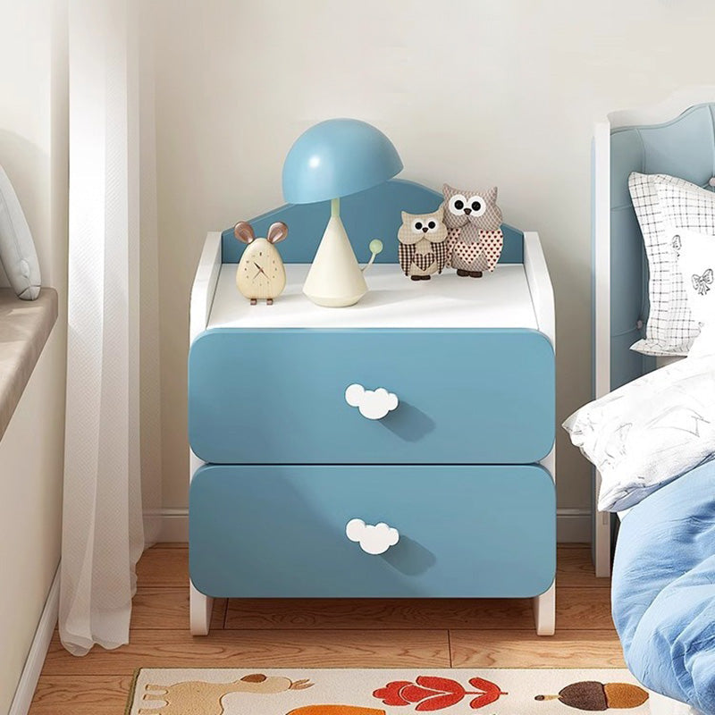 Table de nuit rectangulaire pour enfants créatifs contemporains avec faux panneau 1/2 tiroir pour chambre 