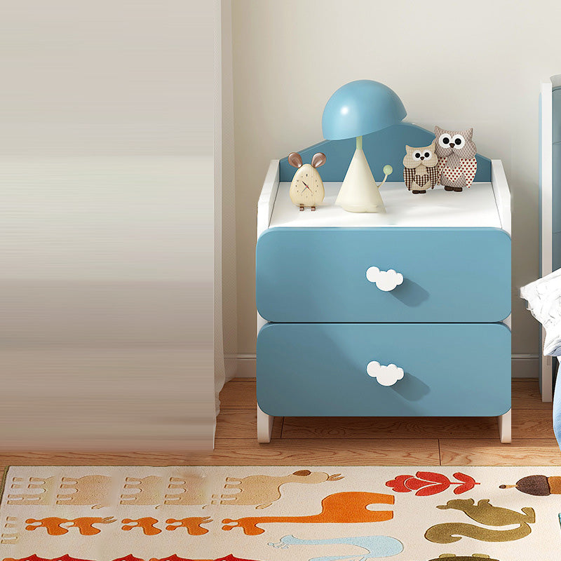 Table de nuit rectangulaire pour enfants créatifs contemporains avec faux panneau 1/2 tiroir pour chambre 