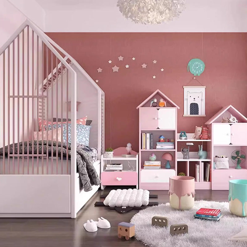 Table de nuit rectangulaire pour enfants créatifs contemporains avec faux panneau 1/2 tiroir pour chambre 