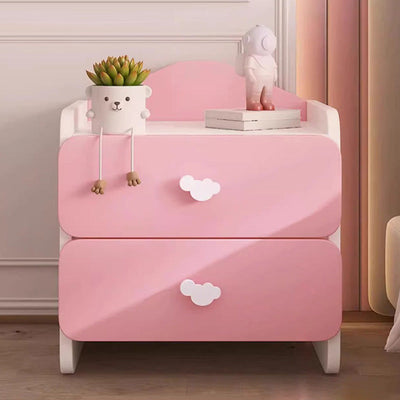 Table de nuit rectangulaire pour enfants créatifs contemporains avec faux panneau 1/2 tiroir pour chambre 