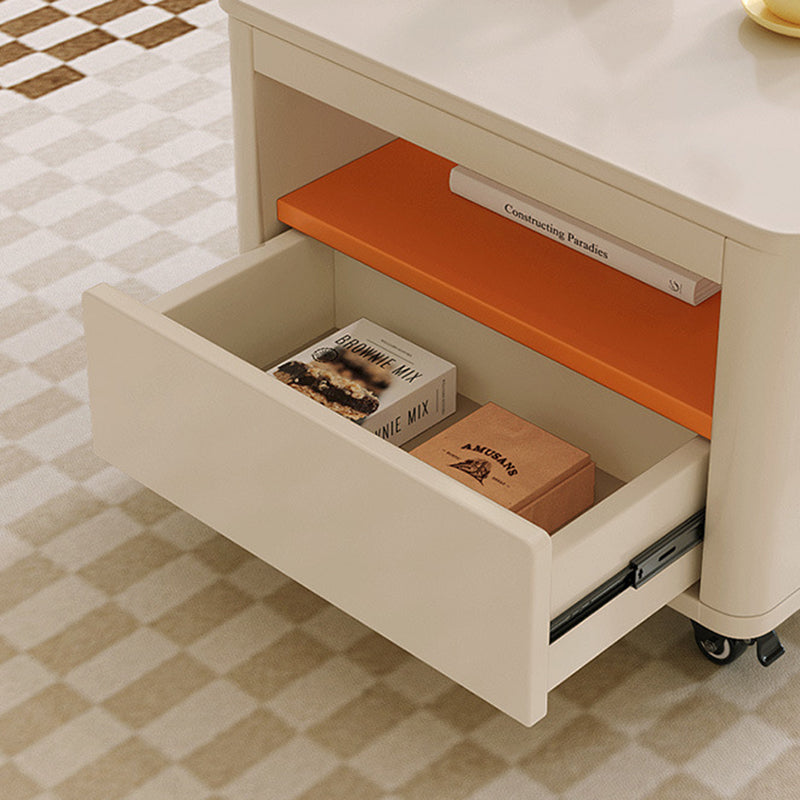 Mesa de café rectangular contemporánea de acero inoxidable y madera, extensible de 2 niveles para sala de estar 