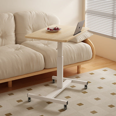 Moderner minimalistischer rechteckiger Holz-Stahl-Beistelltisch 1-stufig für das Wohnzimmer 
