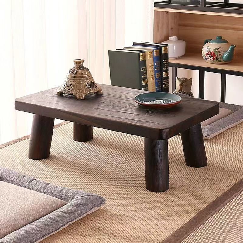 Table basse rectangulaire en bois japonais traditionnel 1 niveau pour salon 